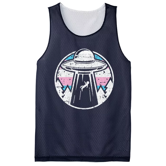 Alien Abduction Transg Pride Lgbtq Gaylien Transg Ufo Mesh Reversible Basketball Jersey Tank