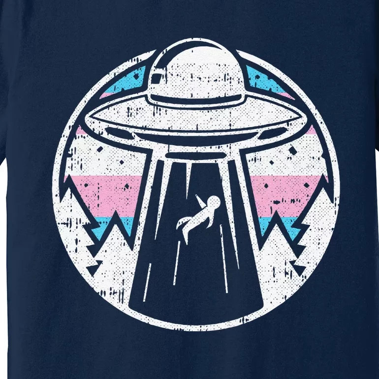 Alien Abduction Transg Pride Lgbtq Gaylien Transg Ufo Premium T-Shirt