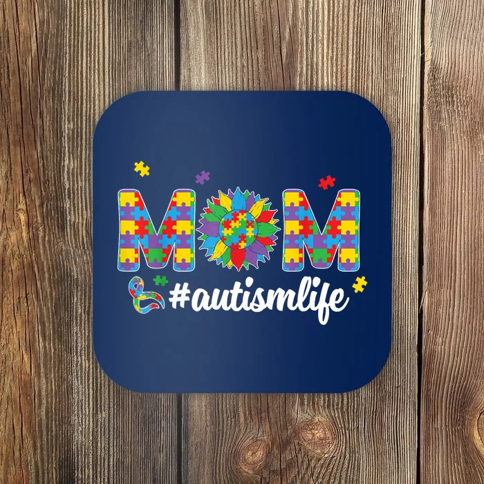 Autism Awareness Tee Mom Life For Autism Mom Coaster