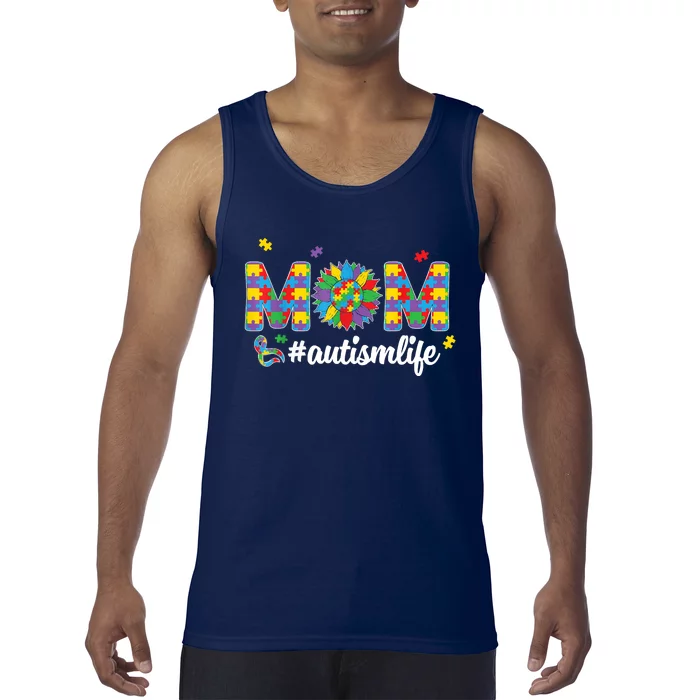 Autism Awareness Tee Mom Life For Autism Mom Tank Top