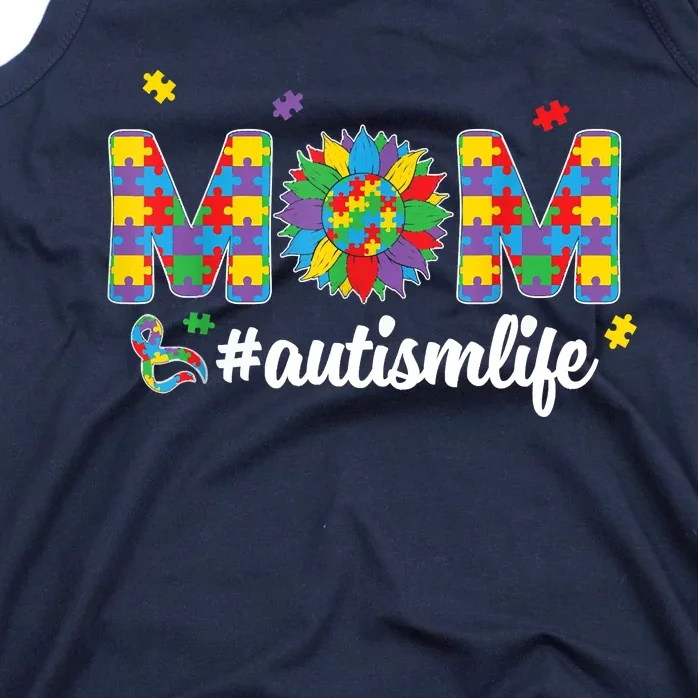 Autism Awareness Tee Mom Life For Autism Mom Tank Top