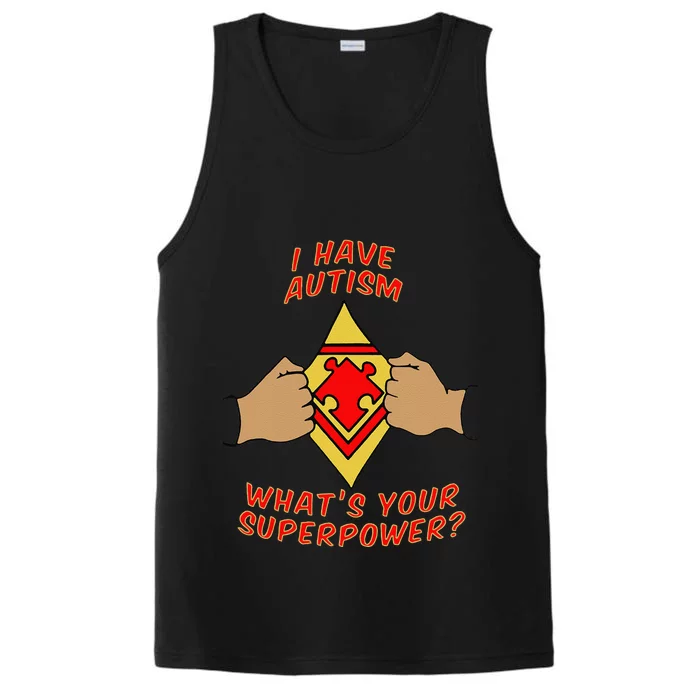 Autism Awareness T Super Hero Puzzle Piece Performance Tank