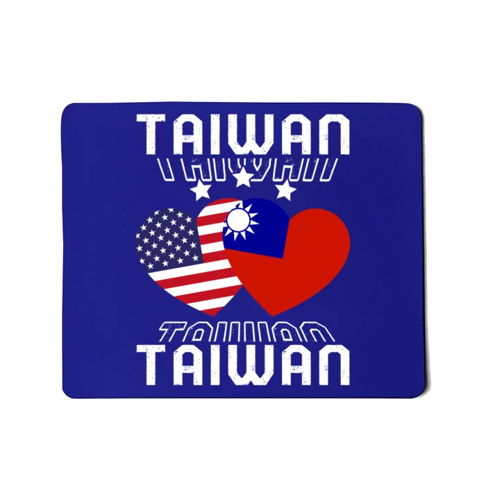 America And Taiwan Taiwanese American Flag Dual Nationality Cool Gift Mousepad