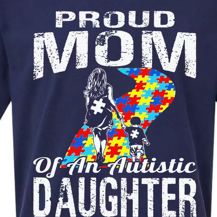 Autism Awareness Tee Proud Mom Autistic Daughter Sueded Cloud Jersey T-Shirt