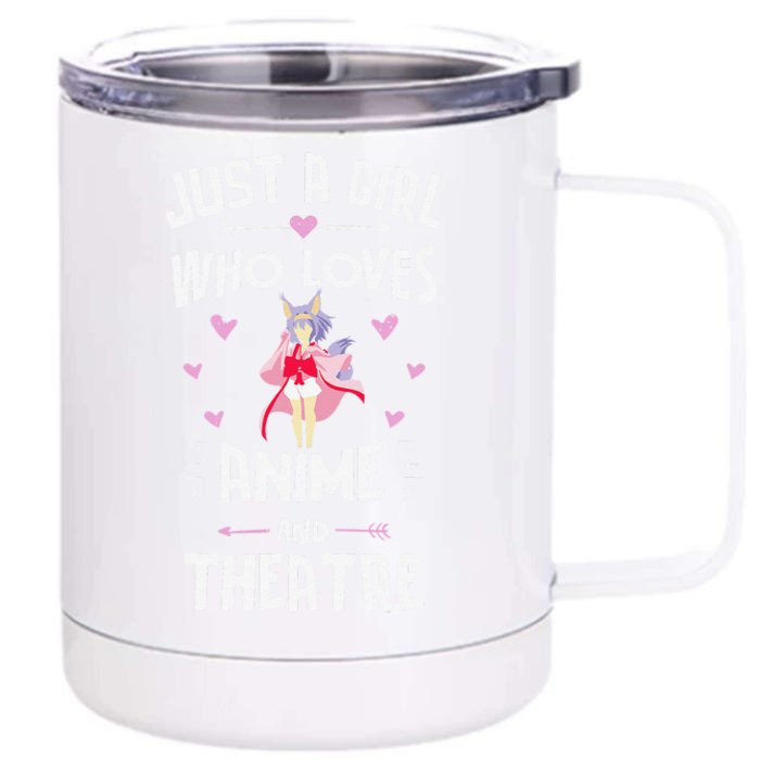 Anime And Theatre Cute Gift Girls Women Front & Back 12oz Stainless Steel Tumbler Cup