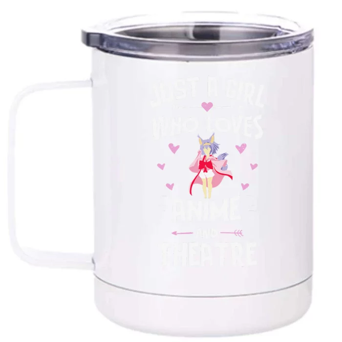 Anime And Theatre Cute Gift Girls Women Front & Back 12oz Stainless Steel Tumbler Cup