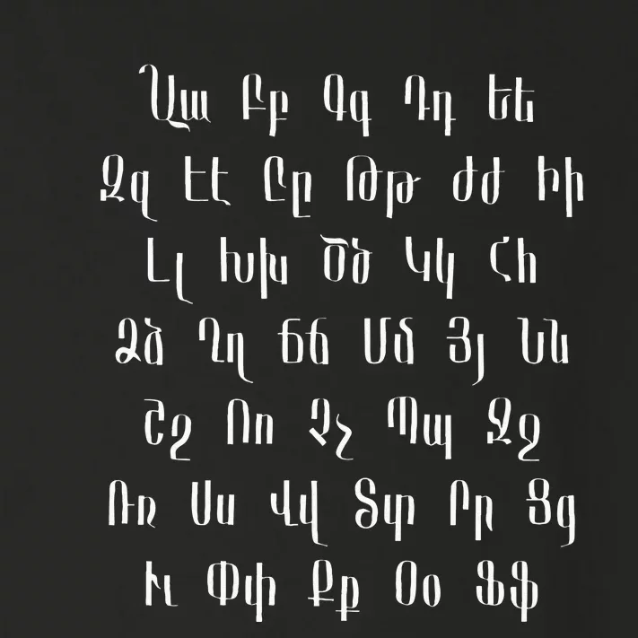 Armenian Alphabet Unique Script Writing Armenia Pride Toddler Long Sleeve Shirt