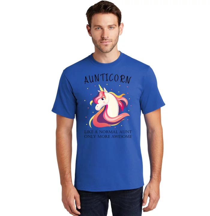 Aunticorn Aunt Unicorn More Awesome Auntie Cool Gift Tall T-Shirt