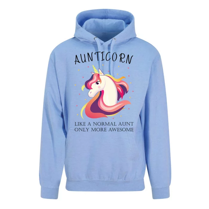 Aunticorn Aunt Unicorn More Awesome Auntie Cool Gift Unisex Surf Hoodie