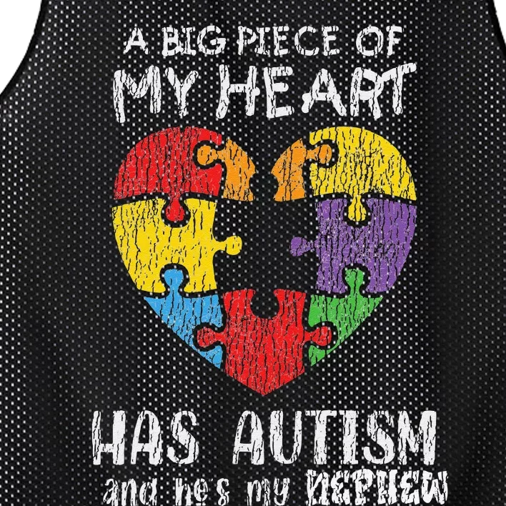 Autism Awareness Uncle Aunt Family Autistic Awareness Mesh Reversible Basketball Jersey Tank