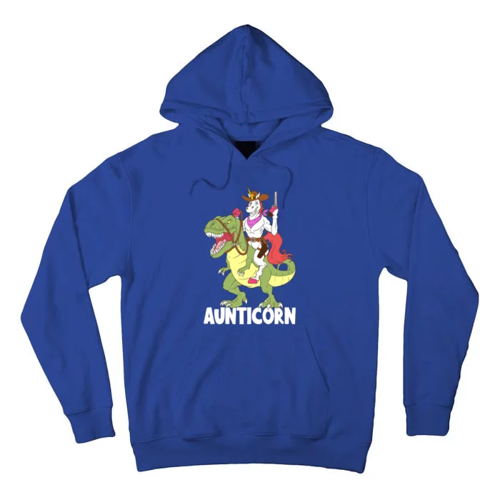 Aunticorn Aunt Unicorn Riding Trex Dinosaur Cow Sheriff Gift Tall Hoodie