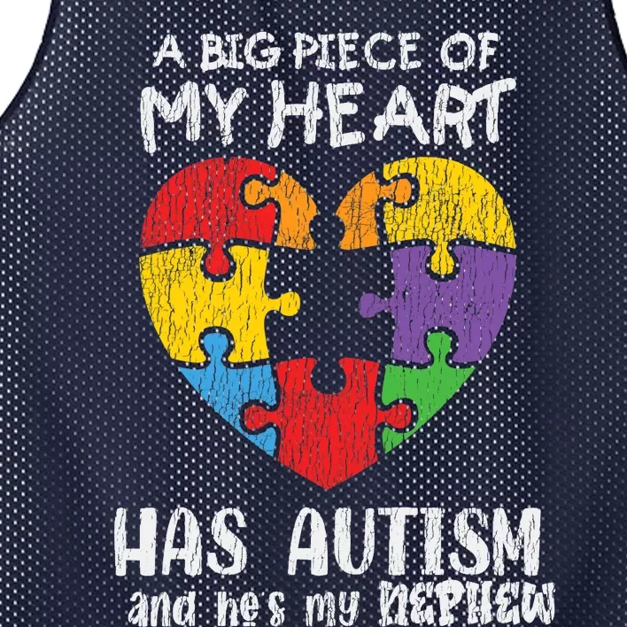 Autism Awareness Uncle Aunt Family Autistic Awareness Mesh Reversible Basketball Jersey Tank