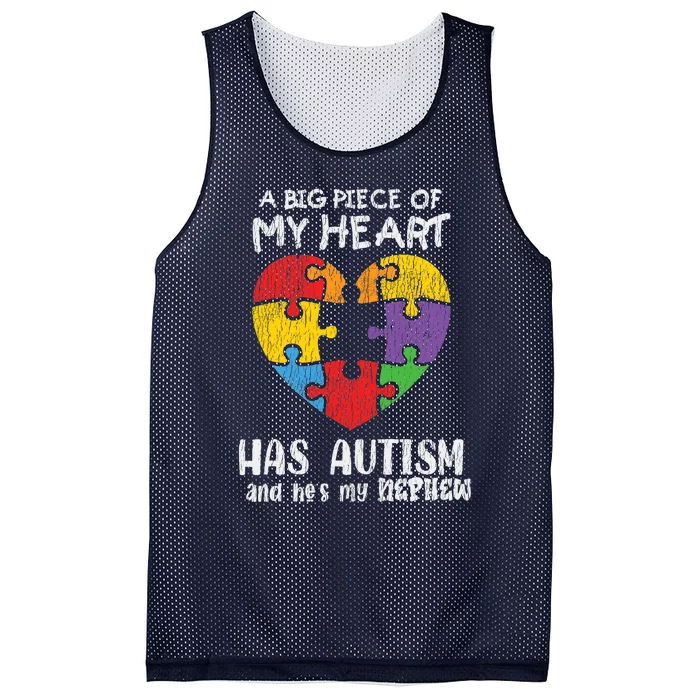 Autism Awareness Uncle Aunt Family Autistic Awareness Mesh Reversible Basketball Jersey Tank