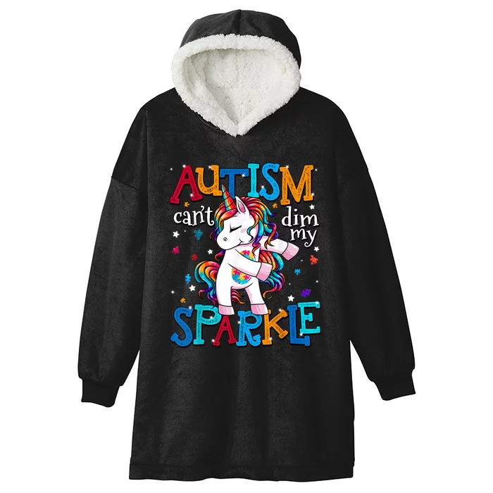 Autism Awareness Unicorn For Autism Mom Hooded Wearable Blanket