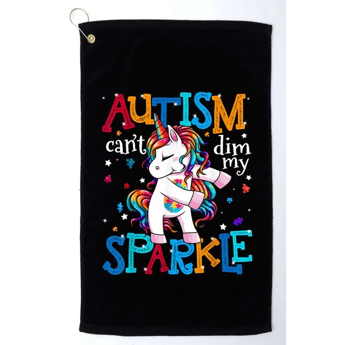 Autism Awareness Unicorn For Autism Mom Platinum Collection Golf Towel