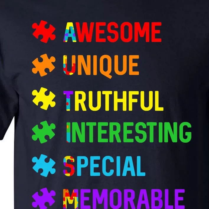 Autism Awesome Unique Special Autism Awareness Month Tall T-Shirt