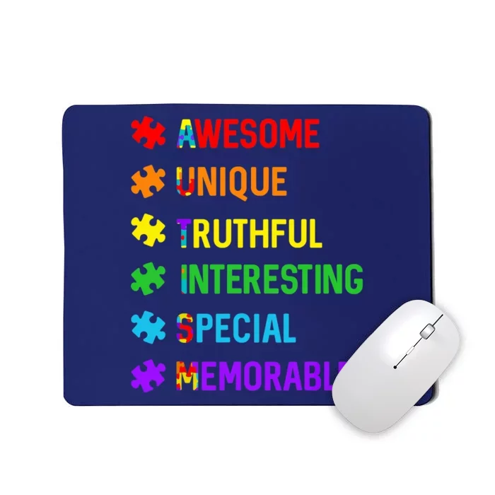 Autism Awesome Unique Special Autism Awareness Month Mousepad