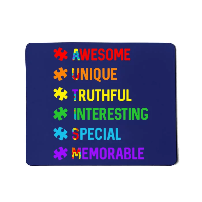 Autism Awesome Unique Special Autism Awareness Month Mousepad