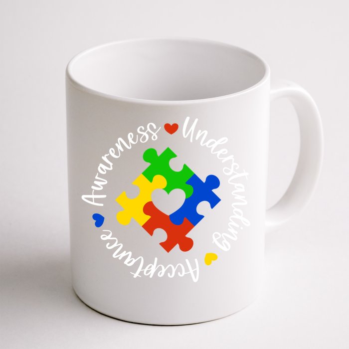 Autism Awareness Understanding Acceptance Puzzle Piece Gift Front & Back Coffee Mug