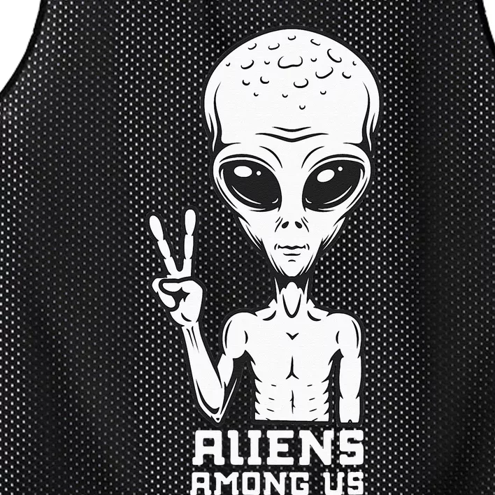 Aliens Among Us Space Astronaut Extraterrestrial Mesh Reversible Basketball Jersey Tank