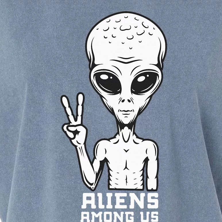 Aliens Among Us Space Astronaut Extraterrestrial Garment-Dyed Women's Muscle Tee