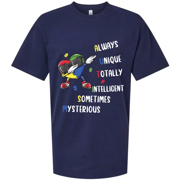 Autism Always Unique Autism Awareness Acceptance Sueded Cloud Jersey T-Shirt