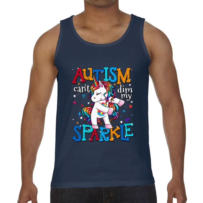 Autism Awareness Unicorn For Autism Mom Comfort Colors® Tank Top