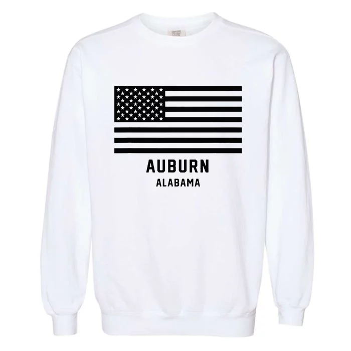 Auburn Alabama Usa American Flag Patriotic Garment-Dyed Sweatshirt