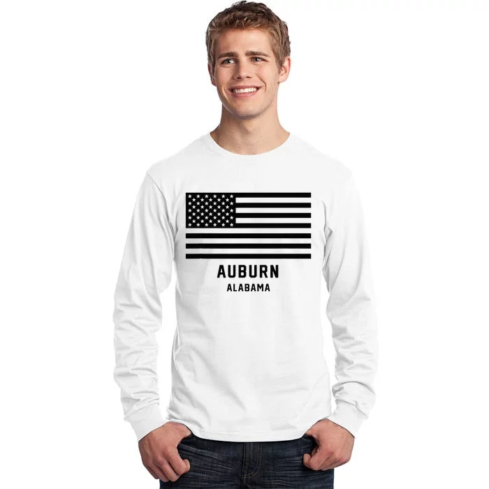 Auburn Alabama Usa American Flag Patriotic Tall Long Sleeve T-Shirt