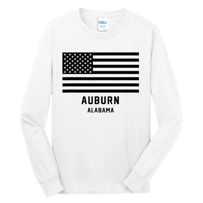 Auburn Alabama Usa American Flag Patriotic Tall Long Sleeve T-Shirt