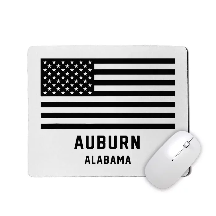 Auburn Alabama Usa American Flag Patriotic Mousepad