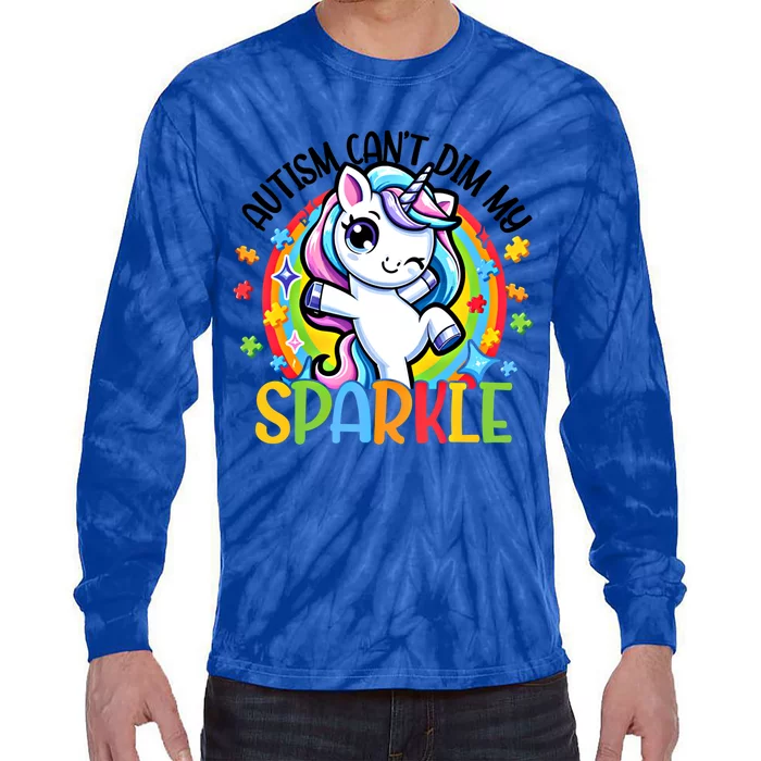 Autism Awareness Unicorn Gift For Autism Mom Funny Gift Tie-Dye Long Sleeve Shirt