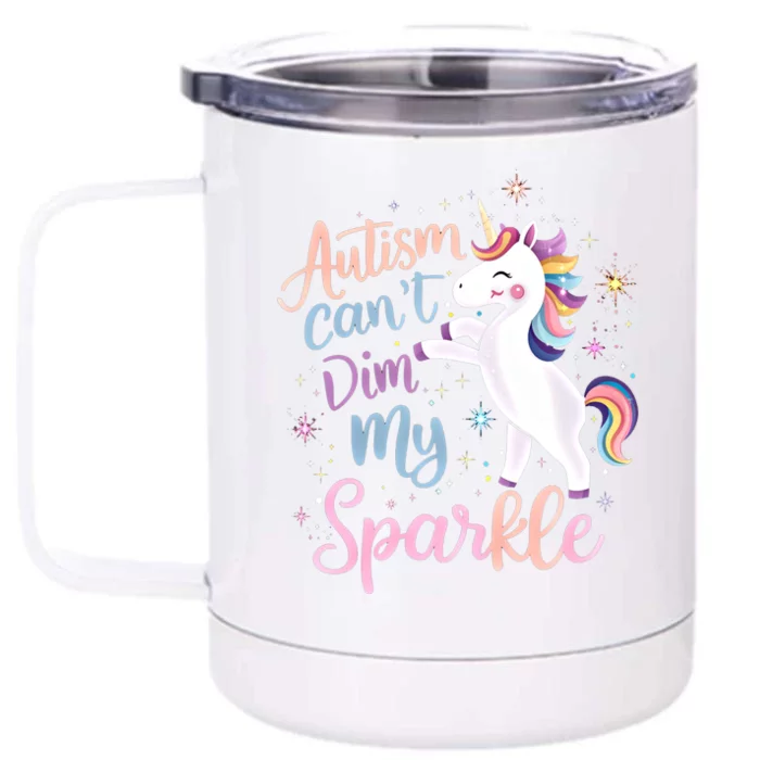 Autism Awareness Unicorn Gift Utism Mom Cool Gift Front & Back 12oz Stainless Steel Tumbler Cup