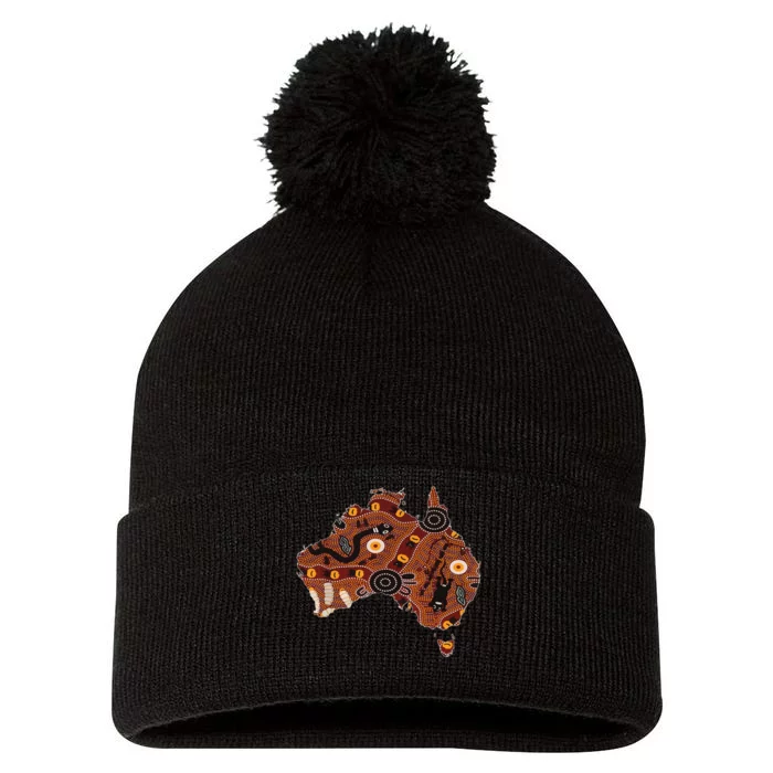 Australian Pom Pom 12in Knit Beanie