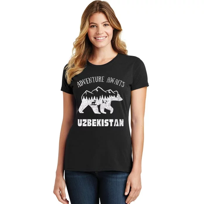 Adventure Awaits Uzbekistan Outdoors Uzbekistan Vacation Women's T-Shirt