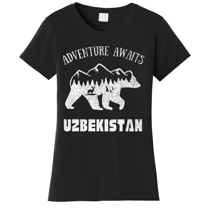 Adventure Awaits Uzbekistan Outdoors Uzbekistan Vacation Women's T-Shirt