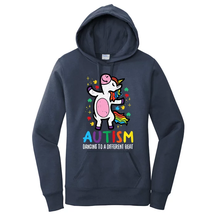 Autism Awareness Uncicorn Dancing Different Beat Girl Women's Pullover Hoodie