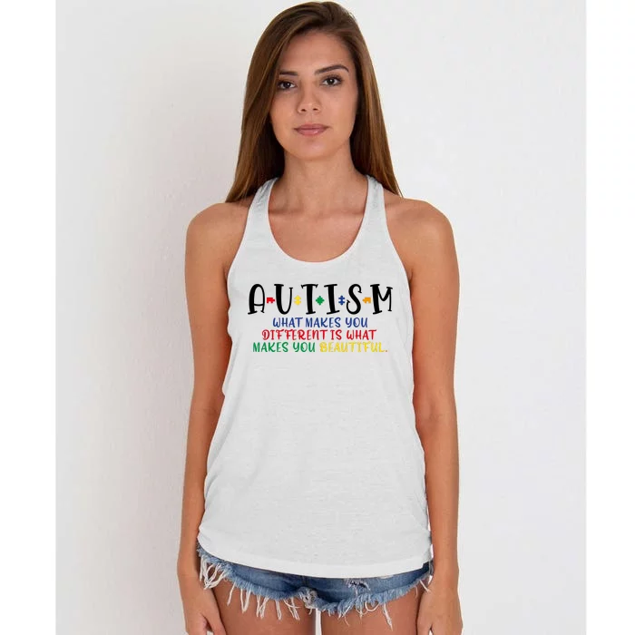 AUTISM Women's Knotted Racerback Tank