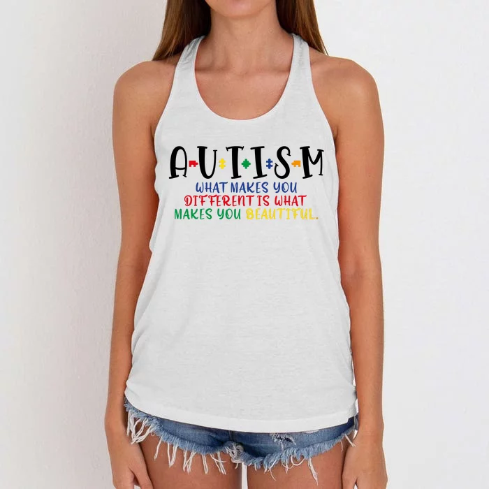 AUTISM Women's Knotted Racerback Tank