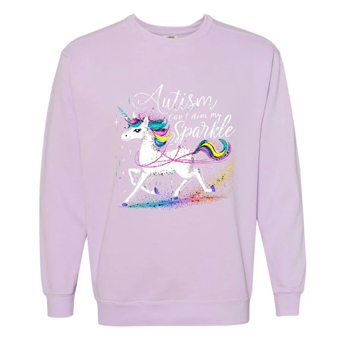 Autism Awareness Unicorn Gift Utism Mom Great Gift Garment-Dyed Sweatshirt