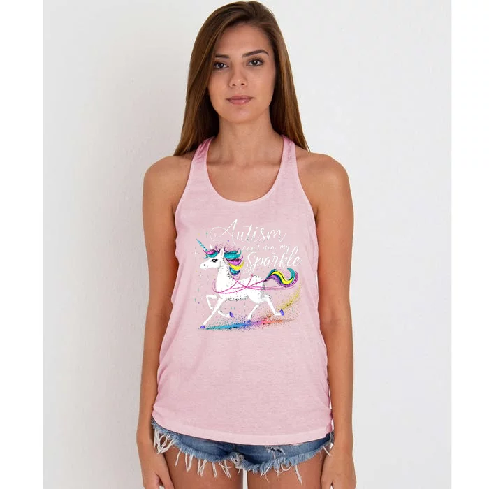 Autism Awareness Unicorn Gift Utism Mom Great Gift Women's Knotted Racerback Tank