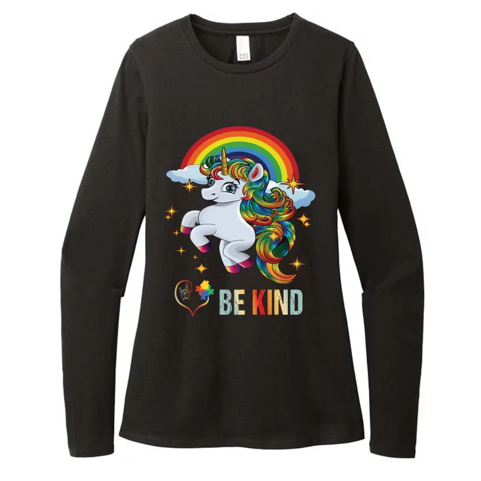 Autism Awareness Unicorn Be Kind Asl Love Sign Language Gift Great Gift Womens CVC Long Sleeve Shirt