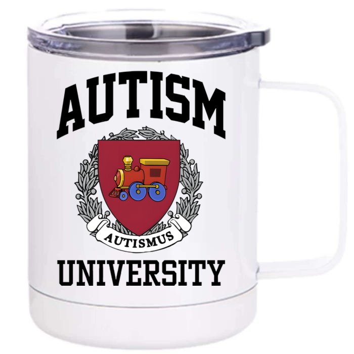 Autism Autismus University Autism Awareness Lover Front & Back 12oz Stainless Steel Tumbler Cup