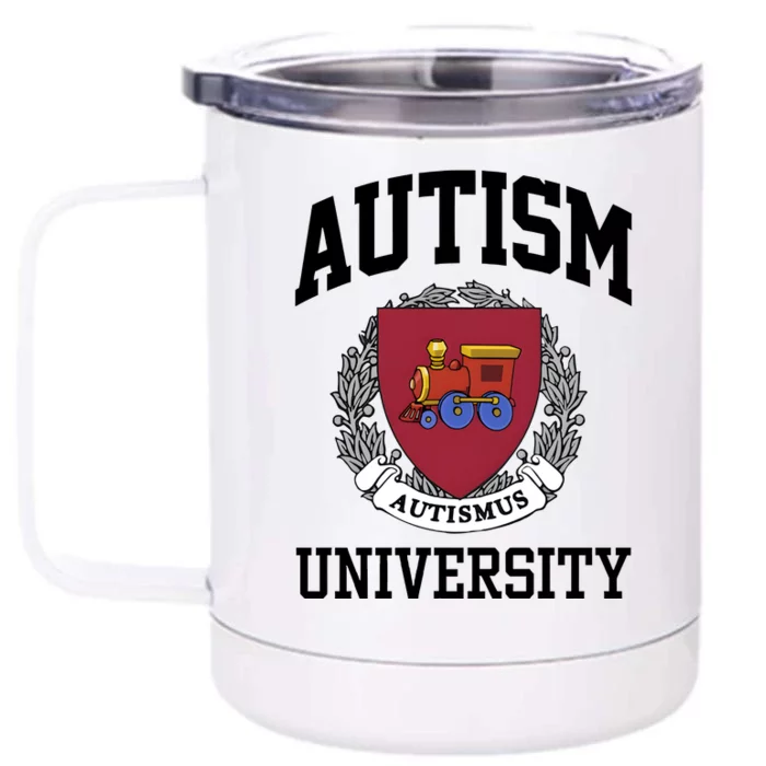 Autism Autismus University Autism Awareness Lover Front & Back 12oz Stainless Steel Tumbler Cup