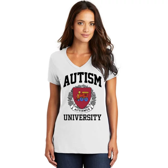 Autism Autismus University Autism Awareness Lover Women's V-Neck T-Shirt