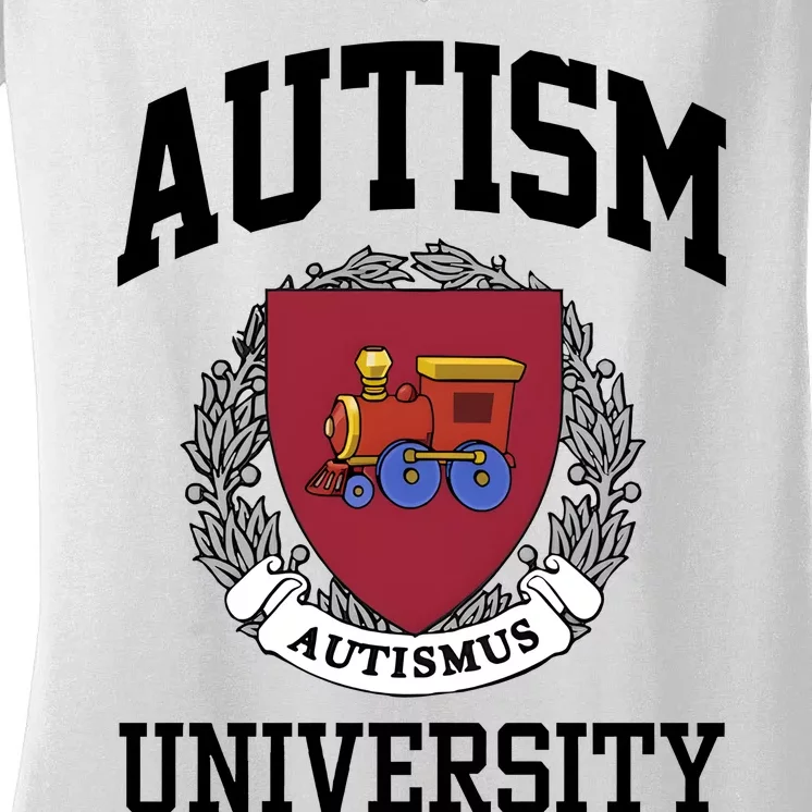 Autism Autismus University Autism Awareness Lover Women's V-Neck T-Shirt