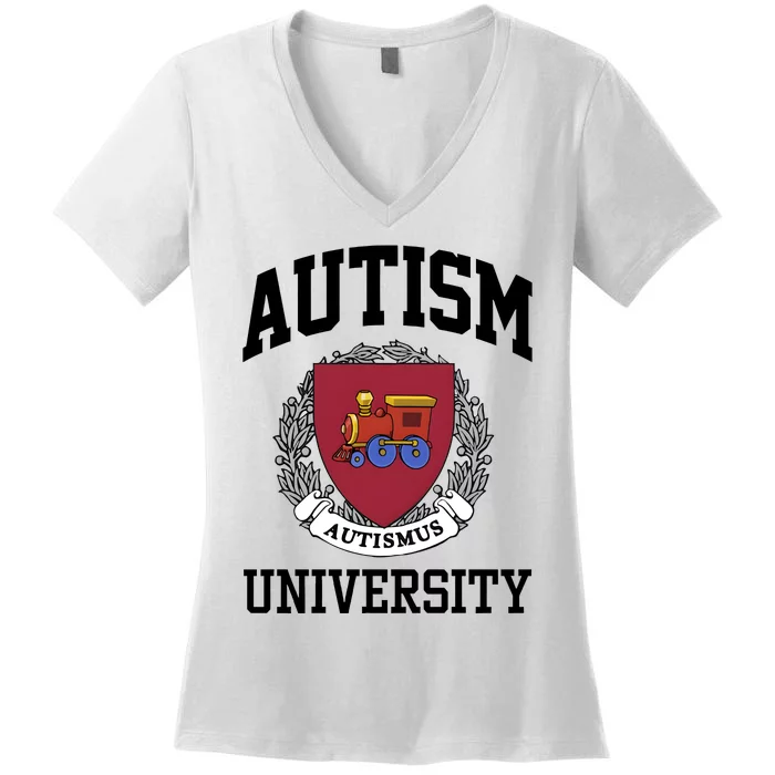 Autism Autismus University Autism Awareness Lover Women's V-Neck T-Shirt