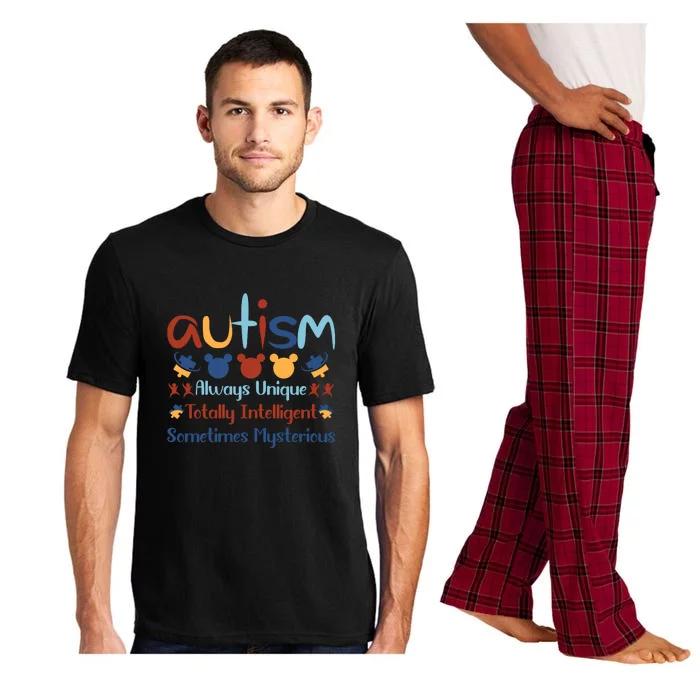 Autism Always Unique Totally Intelligent Sometimes Mysterious Pajama Set