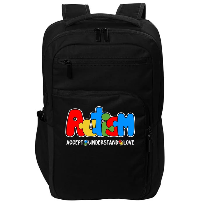 Autism Accept Understand Love Awareness Impact Tech Backpack