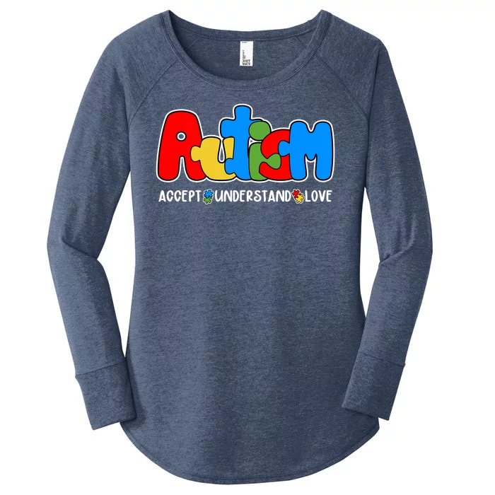 Autism Accept Understand Love Awareness Women's Perfect Tri Tunic Long Sleeve Shirt